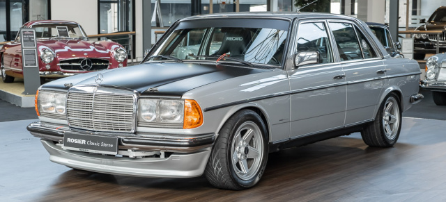 Sterne unterm Hammer: Mercedes-Benz 280 E W123 von Rosier Classic Sterne: Der 100.000 Euro-Kracher: Rallye-Benz mit Straßenzulassung!