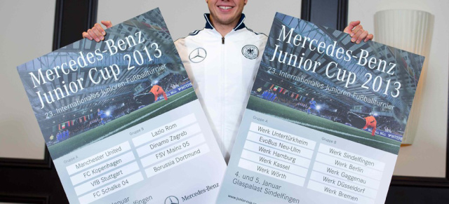 Mit Mercedes immer am Ball: 23. Mercedes-Benz Junior Cup: Acht nationale und internationale Fußball-Top-Teams am 4. und 5. Januar im Sindelfinger Glaspalast