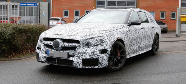 Erlkönig Premiere: Mercedes-AMG E63 T-Modell: Spy Shot Debüt: Erste Bilder vom neuen Mercedes-AMG E-Klasse Kombi