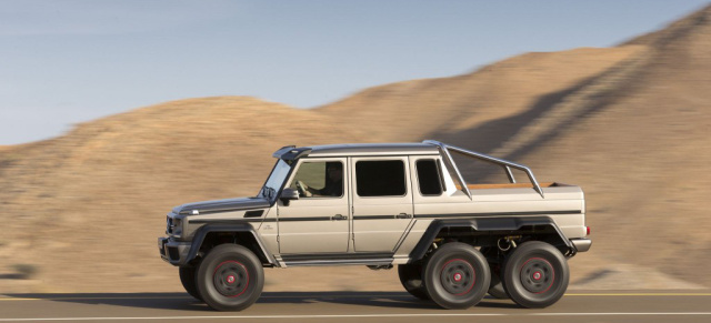 SCHÖNE STERNE 2014:  Daimler zeigt G63 AMG 6x6: Der Mercedes G63 AMG 6x6 ist beim großen deutschen Mercedes-Treffen dabei