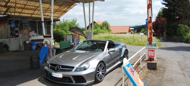 Cabrio mit schwarzer Seele!: Verwandlung oder Mercedes Tuning: einzigartiger SL 63 AMG im Black Series-Look!