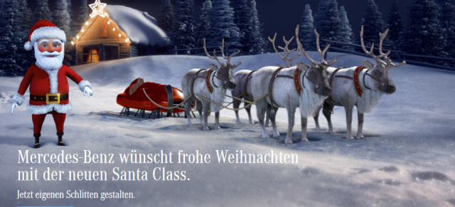 Mercedes-Benz Weihnachtsgruß: Die etwas andere S-Klasse: Online die Mercedes Santa Class konfigurieren