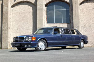 XXXL-Mercedes-S-Klasse (W126): TRASCO 1.000 SEL 44: P(r)otztausend: lang gemachter Boss-Benz