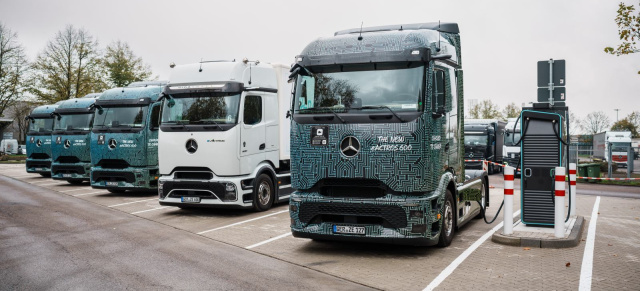 Daimler Truck Elektromobilität: Mercedes-Benz Werk Wörth eröffnet Schnellladepark für E-Lkw in der Inbound-Logistik