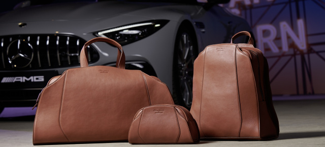 So kriegt es der neue Mercedes-AMG SL gepackt: Mit der Santoni-Kollektion kann man im SL maßgeschneidert „einpacken“