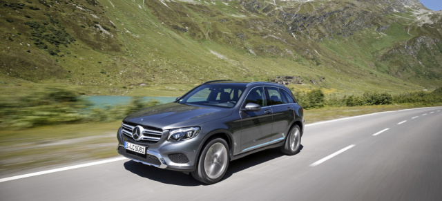 Mercedes-Benz GLC: ab Werk auf Yokohama-Pneus: Der Mercedes GLC kommt auf ADVAN Sport V10 ins Rollen