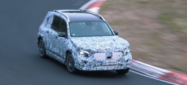 Mercedes-Benz GLB auf dem Nürburgring gefilmt: Erlkönig-Video: GLB (X247) fetzt mit Karacho durch die Grüne Hölle