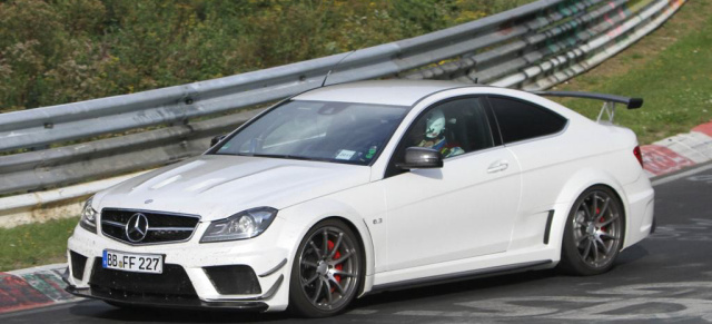 Mercedes erprobt Zubehör für C63 AMG Black Series: Aktuelle Bilder von der Versuchsreihe mit neuem Aerodynamikzubehör für die starke Mercedes C-Klasse