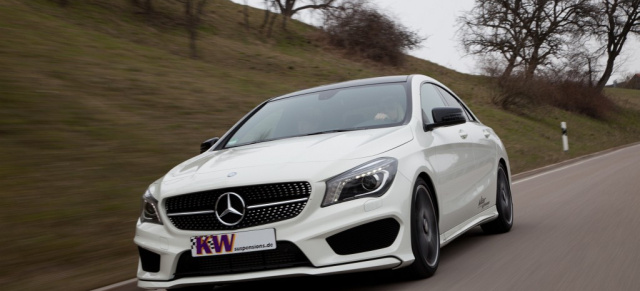 KW Gewindefahrwerke für Mercedes-Benz CLA: Spürbar mehr Fahrdynamik für den neuen Stern