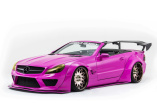 Mercedes-Benz SL R230:‭ ‬Tuning extrem‭ : Rosa Monsterbacke:‭ ‬Mercedes-Benz SL600‭ ‬macht sich mega breit‭  