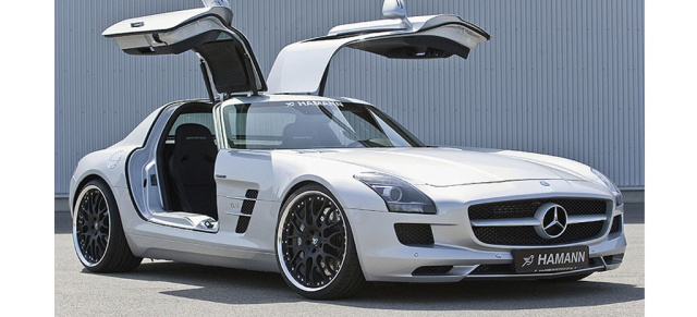 Feintuning für den Mercedes-Benz SLS AMG: HAMANN Motorsport sorgt beim Flügeltürer für eine dezente Dynamisierung