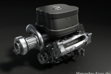 Premiere des neuen Mercedes AMG Formel 1 Motors 2014: Neues Reglement: Ab 2014 werden die Teams mit einem 1,6 Liter V6 Turbo fahren