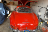 Beliebtes Modell mit Rudge Zentralverschluss Felgen: 1956er Mercedes-Benz 300 SL Gullwing in unrestauriertem Zustand