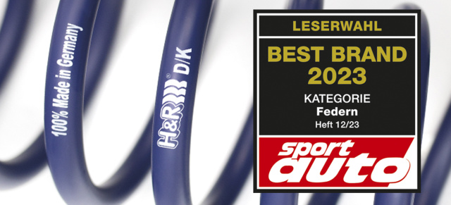 Herzlichen Glückwunsch!: H&R gewinnt SPORT AUTO Best Brand Award