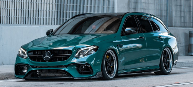 Mercedes-AMG E53 T-Modell individuell: Der AMG E53 Kombi kommt als grüner und kühner E63-Looker in Sicht