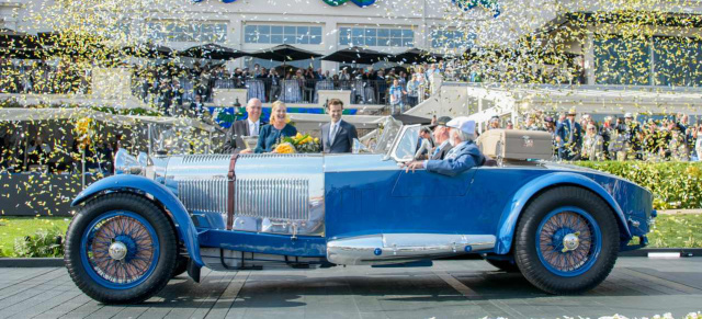 Pebble Beach Concours d'Elegance 2017: Mercedes gewinnt Best of Show: Pebble Beach:  1929 Mercedes-­Benz S Barker Tourer ist der Schönste unter den Schönen