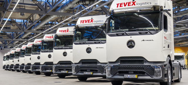 Für mehr Effizienz und Sicherheit: 150 neue Mercedes-Benz Actros L für Tevex Logistics