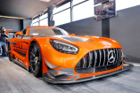 Premiere: Der neue Mercedes-AMG GT3 - zu haben ab 399.000 € netto: Thrilling machine: Der neue GT3 soll den Stern auf den Rennstrecken zum Leuchten bringen