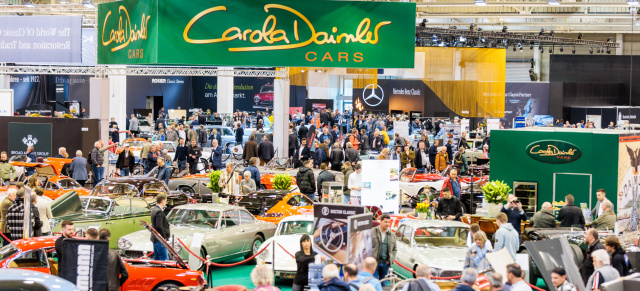 Vom 3. bis 7. April 2024 in der Messe Essen: Techno Classica 2024: Klassik-Messe mit über 2.700 Oldtimern - aber ohne 300 SL Jubiläum?