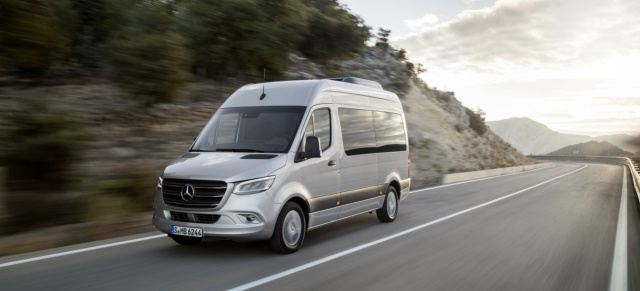 Technik-Update für den Mercedes Sprinter: Der Verkaufsstart für den verbesserten Sprinter erfolgt im September