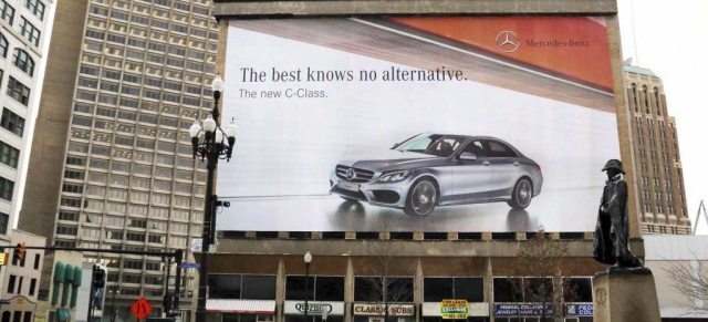 "Nice to C you!" Werbekampagne zum C-Klasse Debüt in Detroit: Amerika sagt Hallo zu neuen C-Klasse von Mercedes-Benz