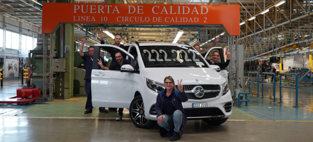 Mercedes-Benz V-Klasse: Schnapszahl: Die 222.222ste in Vitoria produzierte V-Klasse hat das Werk verlassen