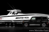 Mercedes macht Wellen: Mercedes AMG, Speedboat im G 63 AMG-Style : 42 Huntress - Sportyacht von Cigarette Racing Team im Stile der G-Klasse mit AMG 