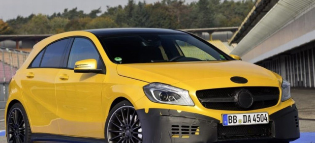 Erstes Foto vom Mercedes A45 AMG: A wie AMG: Der Kompaktsportler ist mit 354 PS scharf geladen.