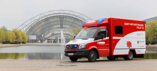 Mercedes-Benz Sonderfahrzeuge: „Achtung, Baby an Bord!": „Felix“ - erster Baby-Notarztwagen für Leipzig auf Mercedes-Basis