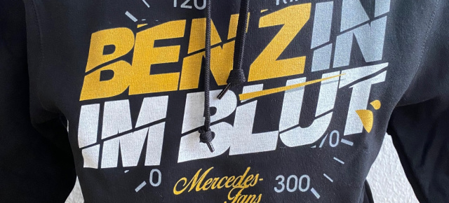 Die Hoodies sind endlich wieder lieferbar: "Old Benz Never Die" und "Benz im Blut"