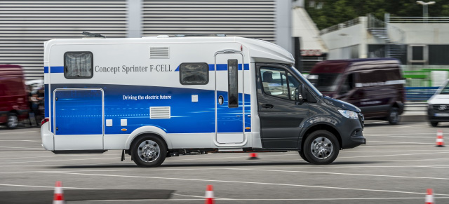 Spannende Premiere:  Concept Sprinter F-CELL : Mercedes-Benz Vans präsentiert Sprinter mit Elektroantrieb und Brennstoffzelle 