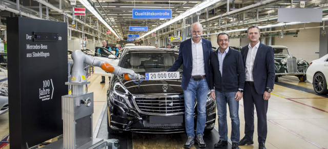 Historisches Fertigungsjubiläum: Meilenstein: Mercedes-Benz Werk Sindelfingen produziert 20-millionstes Fahrzeug 