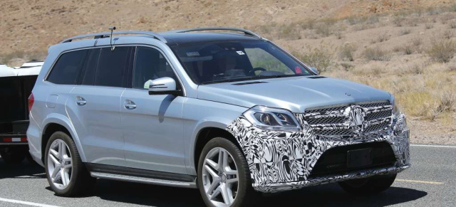 Erlkönig erwischt: Mercedes-Benz GL mit neuer Front: Aktuelle Bilder von der Modellpflege der GL-Klasse