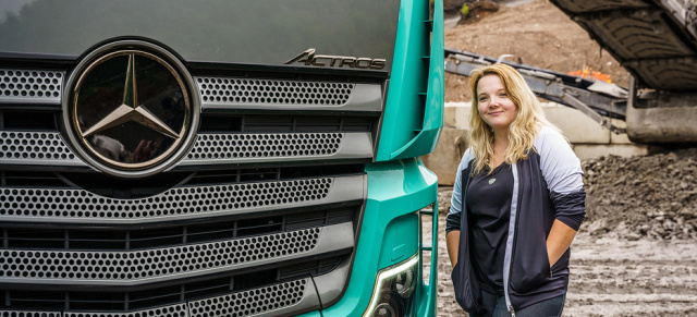 Mein liebster Arbeitsplatz: Luisa Kettling nutzt ihren "Actros Edition 2" für Aufträge der Stahlindustrie