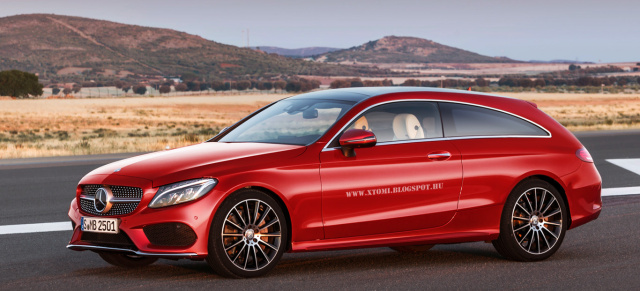 Mercedes von morgen: Ist ein C-Klasse Shooting Brake denkbar?: Rendering von einem Shooting Brake auf 205-Basis