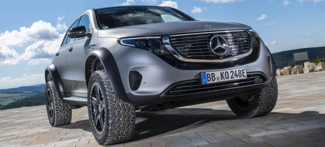 Mit dem EQnator auf Coolness-Mission: Elektro-Bigfoot: Mercedes-Benz EQC 4x4² Portalachser