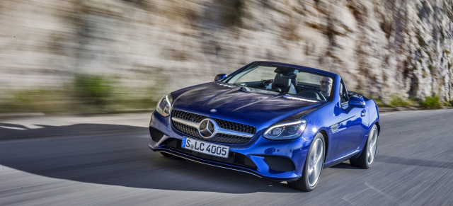 Mercedes-Benz SLC: Wird der kleine Roadster dicht gemacht?: Roadster mit düsterem Ausblick: Zukunft des Mercedes SLC ist unsicherer denn je