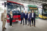 Bayerns Ministerpräsident zu Gast bei Daimler Buses in Neu-Ulm: Markus Söder testet den Elektro-Bus eIntouro