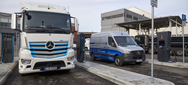 Daimler und Elektromobilität: Daimler eröffnet neuen Ladepark für elektrische Nutzfahrzeuge