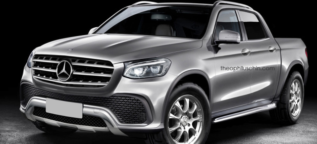 Vorschau: Mercedes-Benz Pickup: Computergrafik zeigt das mögliche Aussehen des Pickups mit Stern