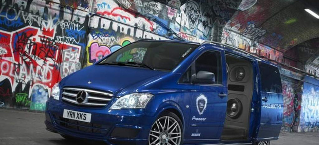 PROJECT-X - Mercedes-Benz Vito als Partymaschine: Der ungewöhnliche Mercedes-Vito Umbau ist ein Gemeinschaftsprojekt von Mercedes-Benz Uk, Pioneer und Brabus