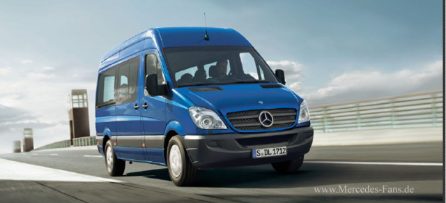 Ausgezeichnet: Mercedes-Benz Sprinter: US Award Best Fleet Value 2012 aufgrund hervorragender Wirtschaftlichkeit 