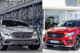 Mercedes Concept Coupe vs. Mercedes GLE Coupe: Reality Check: Wieviel Concept Car steckt im neuen GLE Coupé