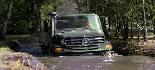 110 Zetros Lkw für die Bundeswehr: Nur der allradangetriebe Mercedes-Benz Zetros  konnte die Anforderungen der Bundeswehr erfüllen. 