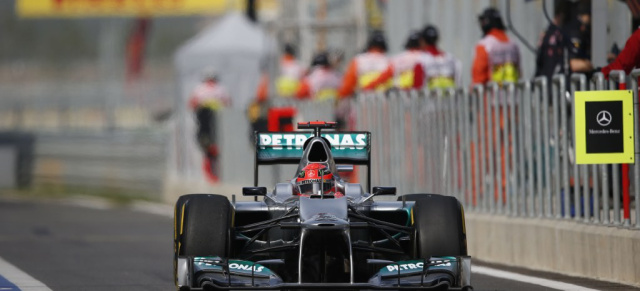 F1 GP Korea 2012:  Silberfpeile ohne Glanz: Schumacher wird Dreizehnter, Rosberg ausgeschieden 