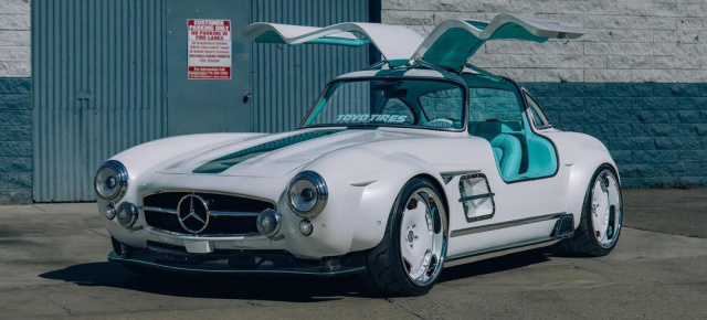 SEMA STAR: Mercedes 300 SL auf Tesla Model 3 Basis: Mercedes Hybrid - aber irgendwie anders