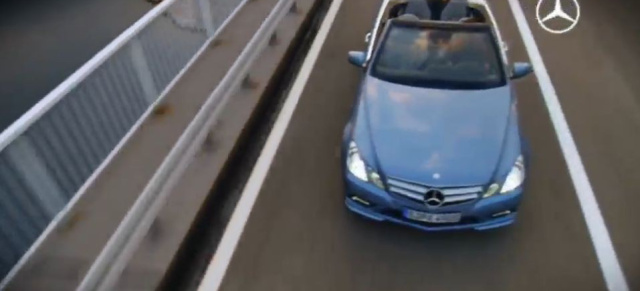 Video: das neue Mercedes E-Klasse Cabrio: Mercedes-Benz.tv zeigt die ersten bewegten Bilder - Mercedes Cabrio in Metallic-Blau